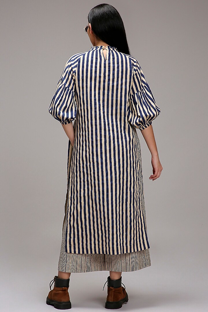 Off-White Handspun Cotton Handblock Printed Pants by Mati at Pernia's Pop Up Shop