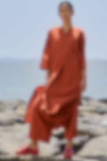 Rust Cotton Tunic Set by Mati at Pernia's Pop Up Shop