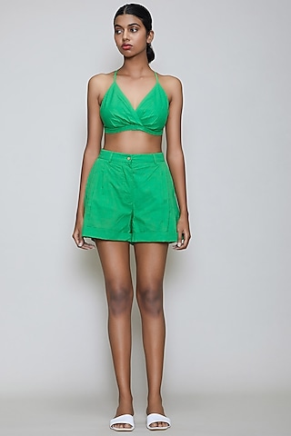 Shop Green Bralette Top for Women Online from India's Luxury Designers 2024