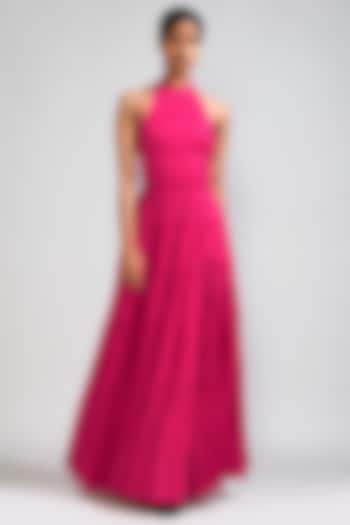 Pink Mul Tiered Gown by Mati