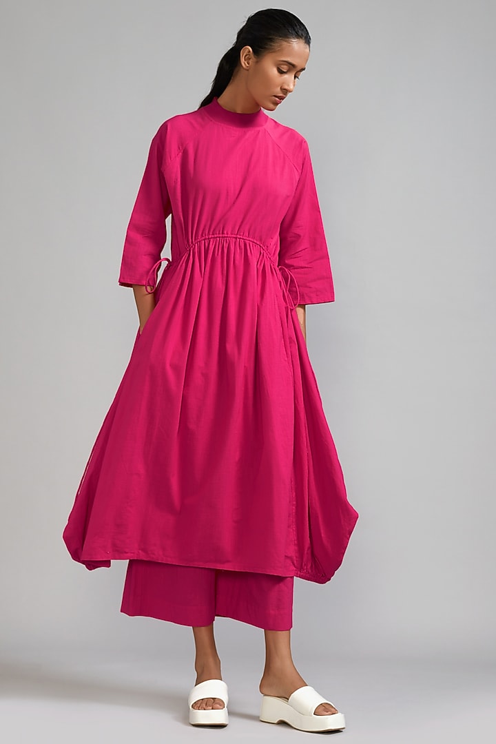 Pink Cotton Cowl Tunic Set by Mati at Pernia's Pop Up Shop