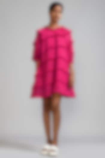 Pink Mul Mini Dress by Mati