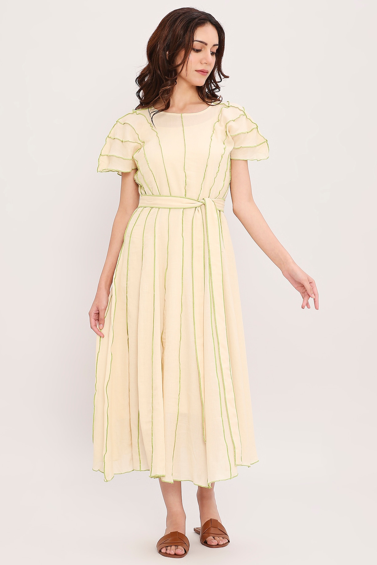 Coco Cream Cotton Hand Embroidered Vacation Dress by Mati at Pernia's Pop Up Shop 2026 Coco Cream Cotton Hand Embroidered Vacation Dress by Mati at Pernia's Pop Up Shop 2026