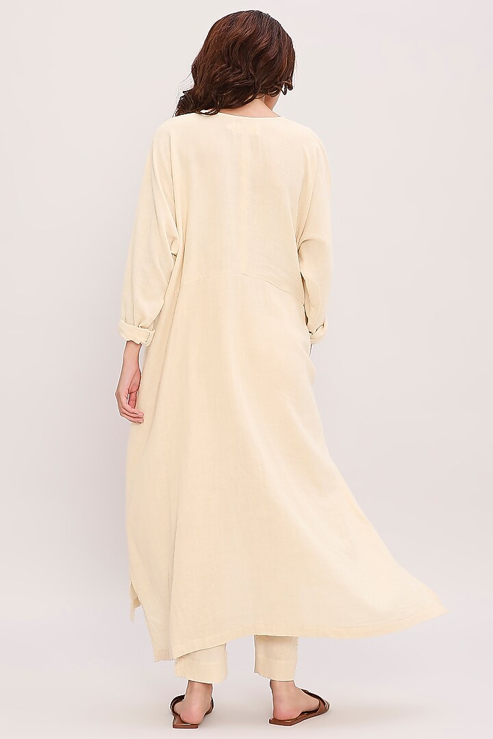 Coco Cream Handwoven Cotton Tunic Set by Mati at Pernia's Pop Up Shop
