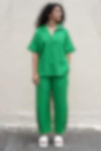 Green Cotton Co-Ord Set by Mati at Pernia's Pop Up Shop
