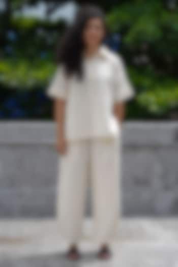 Oatmeal Cotton Co-Ord Set by Mati at Pernia's Pop Up Shop