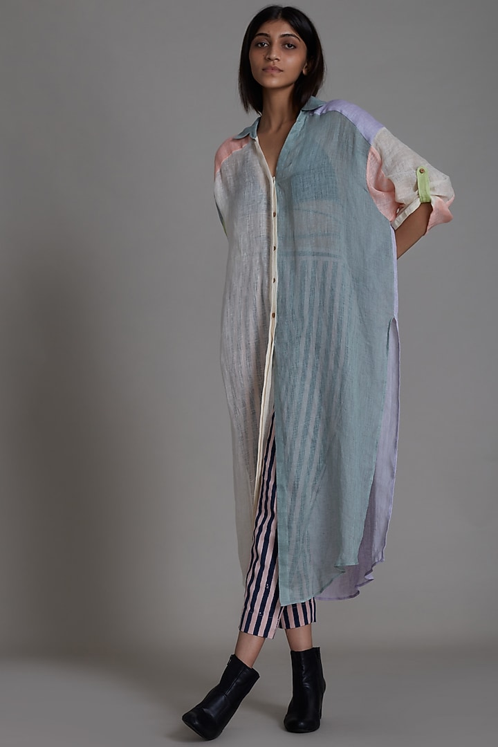 Pink Cotton Printed Pant Set by Mati at Pernia's Pop Up Shop