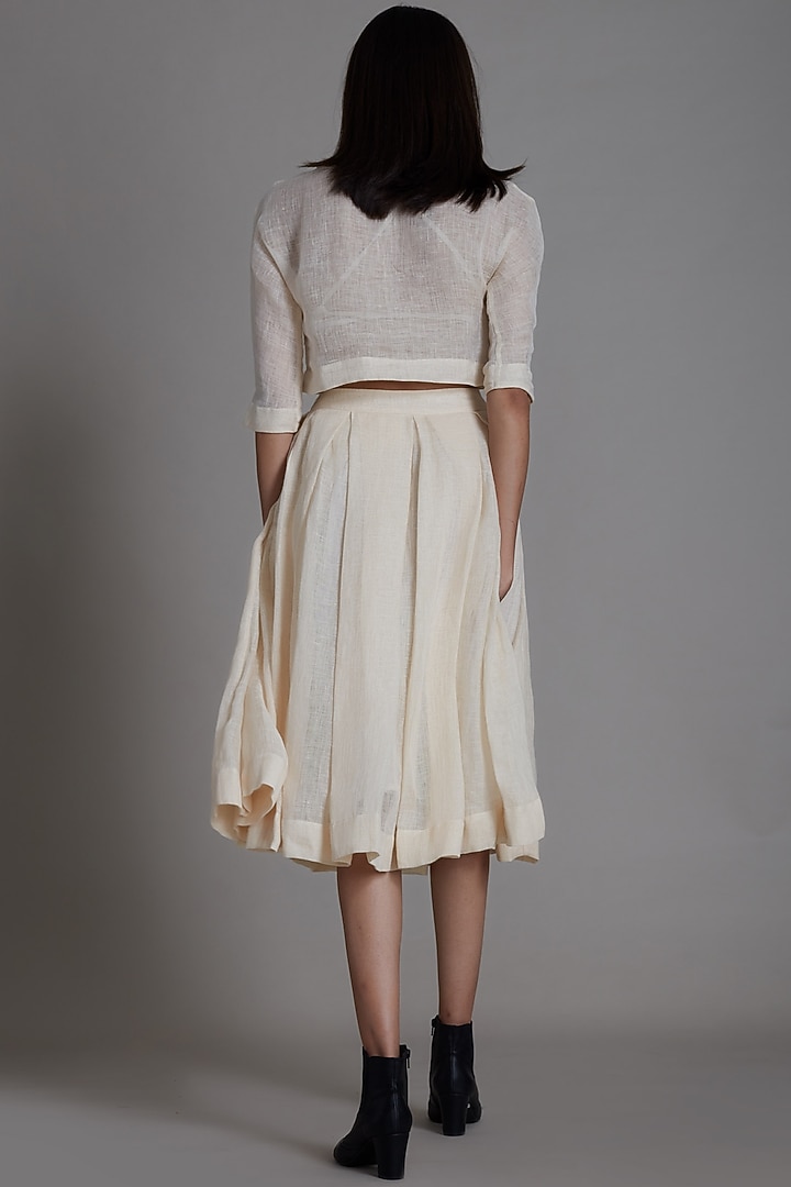 Oatmeal Embroidered Top With Bralette by Mati at Pernia's Pop Up Shop