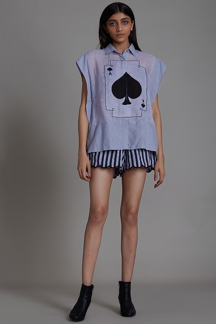 Lavender Handwoven Embroidered Co-Ord Set by Mati at Pernia's Pop Up Shop