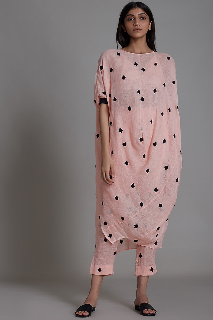 Pink Striped Linen Pants by Mati at Pernia's Pop Up Shop