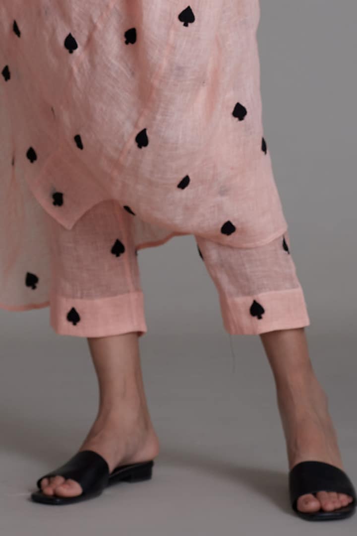 Pink Striped Linen Pants by Mati at Pernia's Pop Up Shop