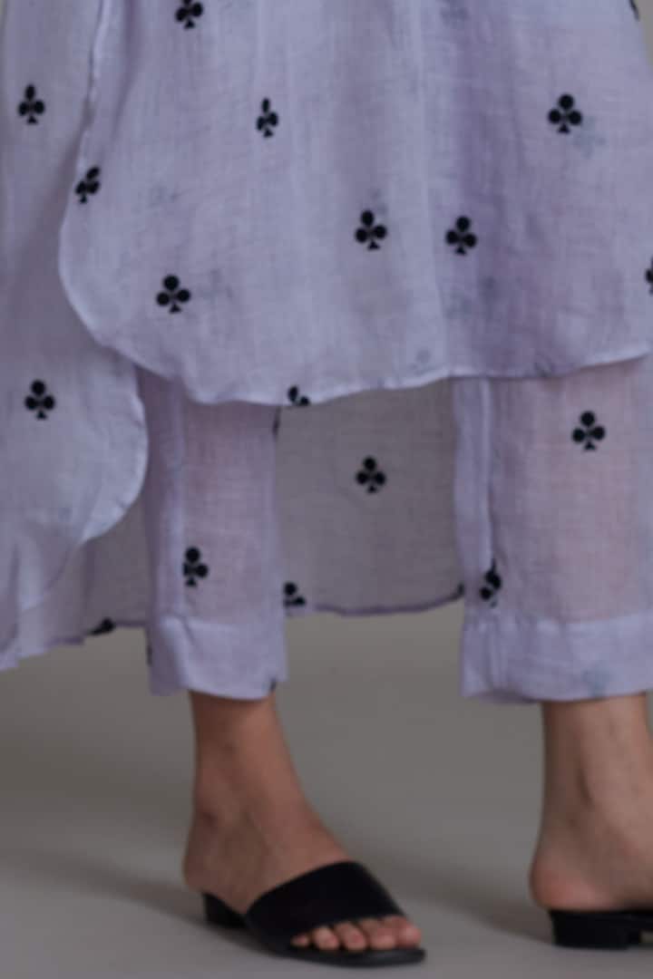 Lavender Handwoven Linen Tunic Dress by Mati at Pernia's Pop Up Shop