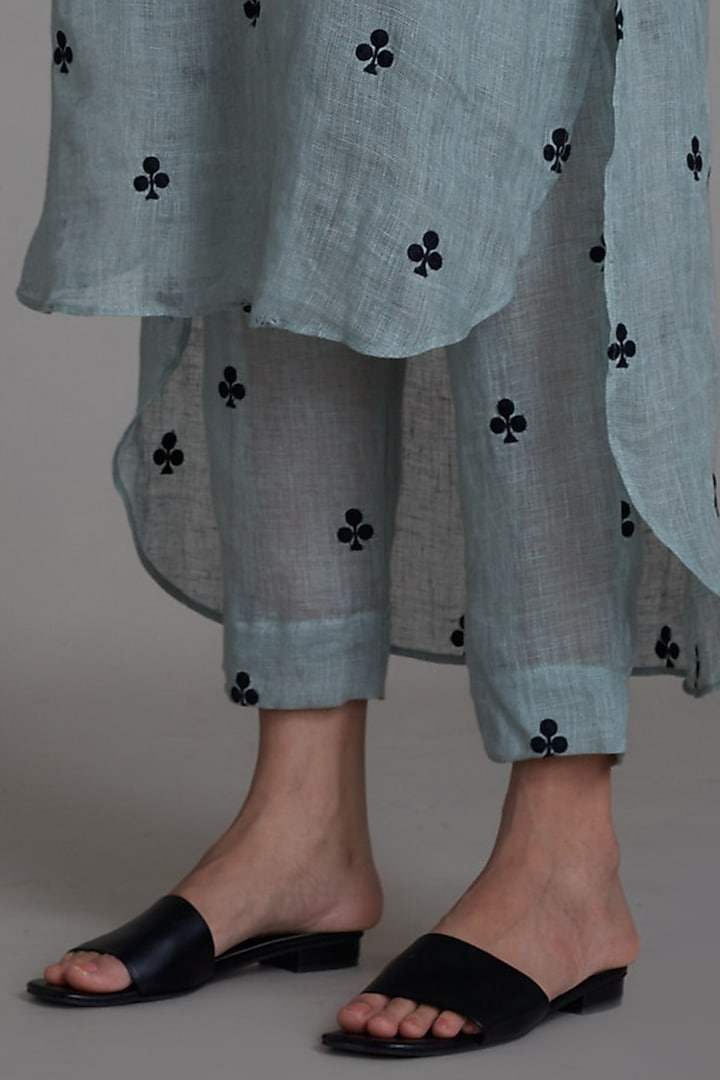 Blue Striped Linen Pants by Mati at Pernia's Pop Up Shop 2024