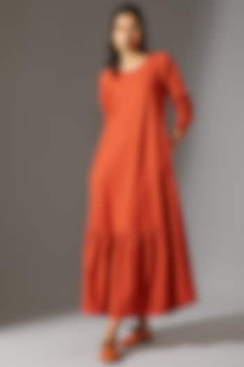 Rust Orange Shift Maxi Dress by Mati at Pernia's Pop Up Shop