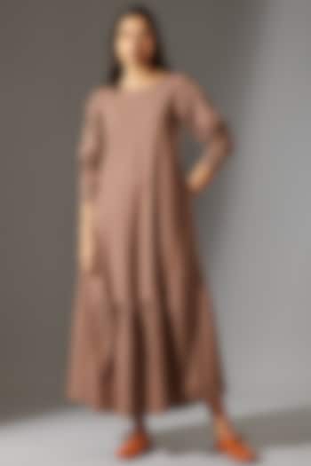 Beige Shift Maxi Summer Dress by Mati at Pernia's Pop Up Shop
