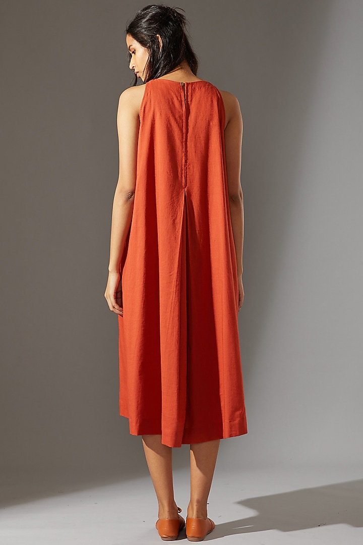Rust Orange Shift Summer Dress by Mati at Pernia's Pop Up Shop