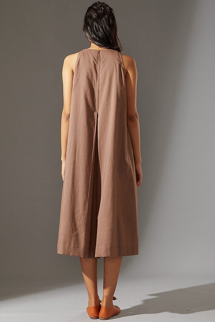 Beige Cotton Dress by Mati at Pernia's Pop Up Shop