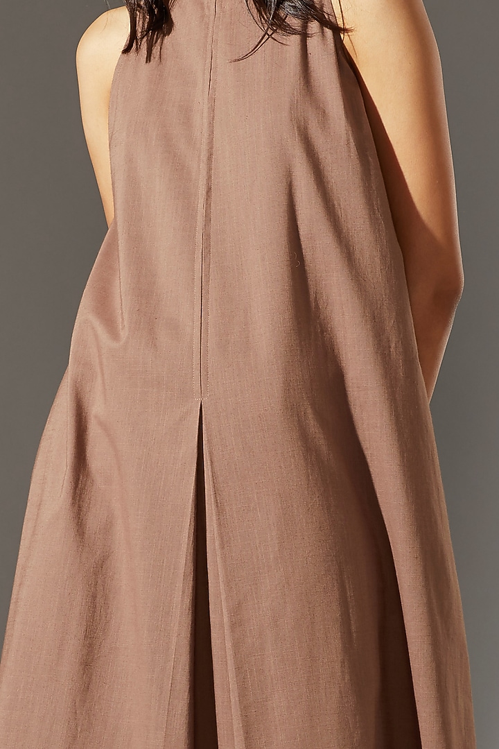 Beige Cotton Dress by Mati at Pernia's Pop Up Shop