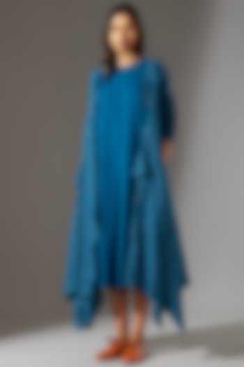 Blue Jacket With A Hood by Mati at Pernia's Pop Up Shop