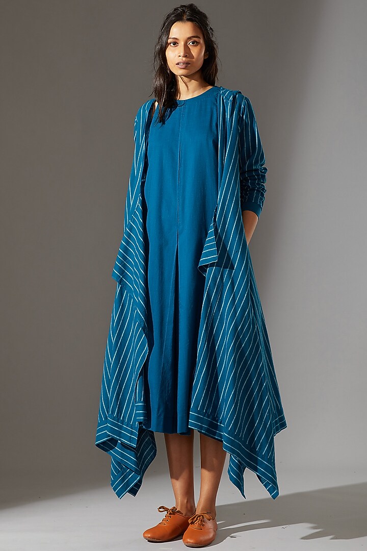 Blue Jacket With A Hood by Mati at Pernia's Pop Up Shop