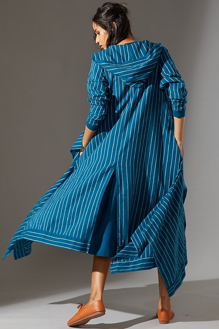 Blue Jacket With A Hood by Mati at Pernia's Pop Up Shop