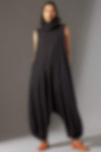 Black Balloon Pants Jumpsuit by Mati at Pernia's Pop Up Shop