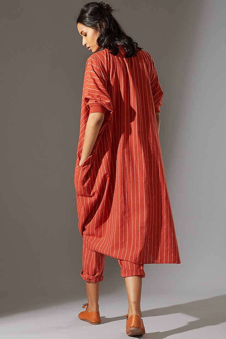 Rust Cotton Cowl Dress by Mati at Pernia's Pop Up Shop