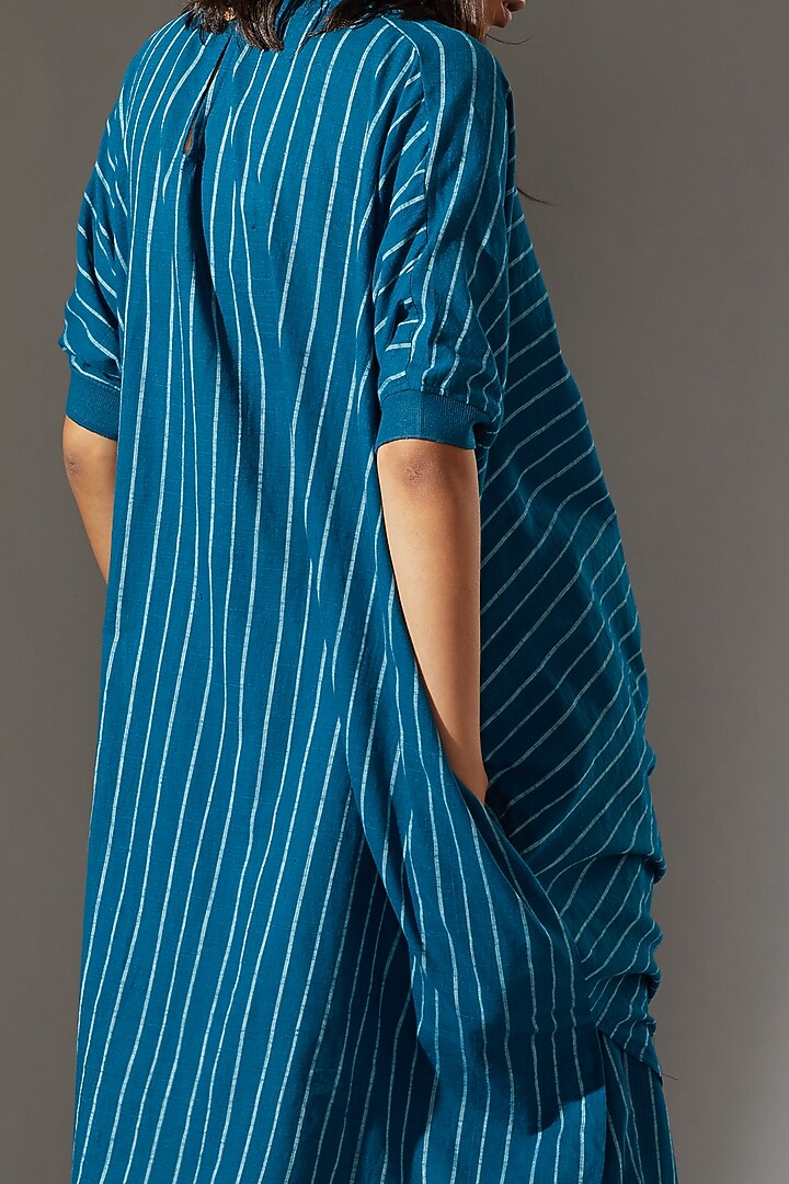 Blue Cowl Tunic Set by Mati at Pernia's Pop Up Shop