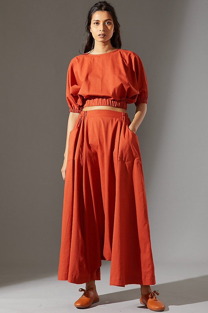 Rust Bubble Top by Mati at Pernia's Pop Up Shop