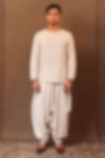 Off-White Handspun Cotton Baggy Pants by Mati Men at Pernia's Pop Up Shop