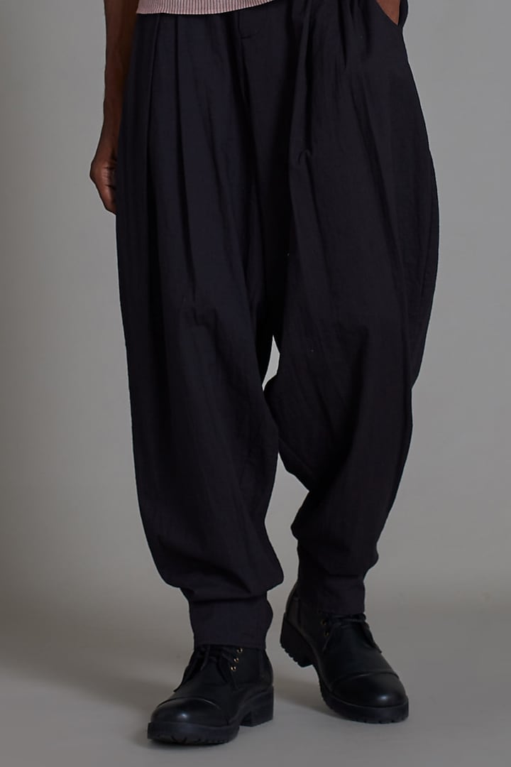 Pink & Black Cotton Handwoven Co-Ord Set by Mati Men at Pernia's Pop Up Shop