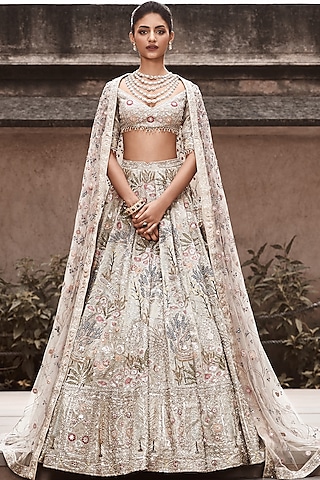 SILVER SEQUINS LEHENGA