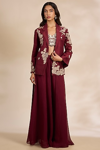 Buy Red Bolero Jacket for Women Online from India's Luxury Designers 2026