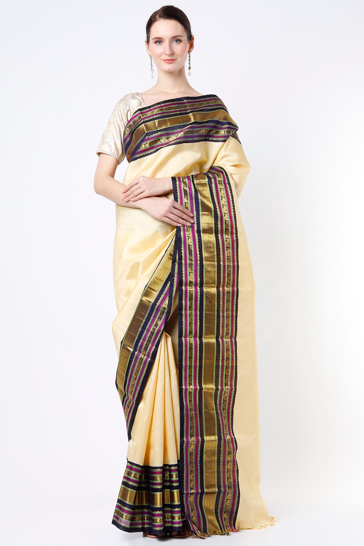 Organza Designer Kanchipuram half saree | Studio 149