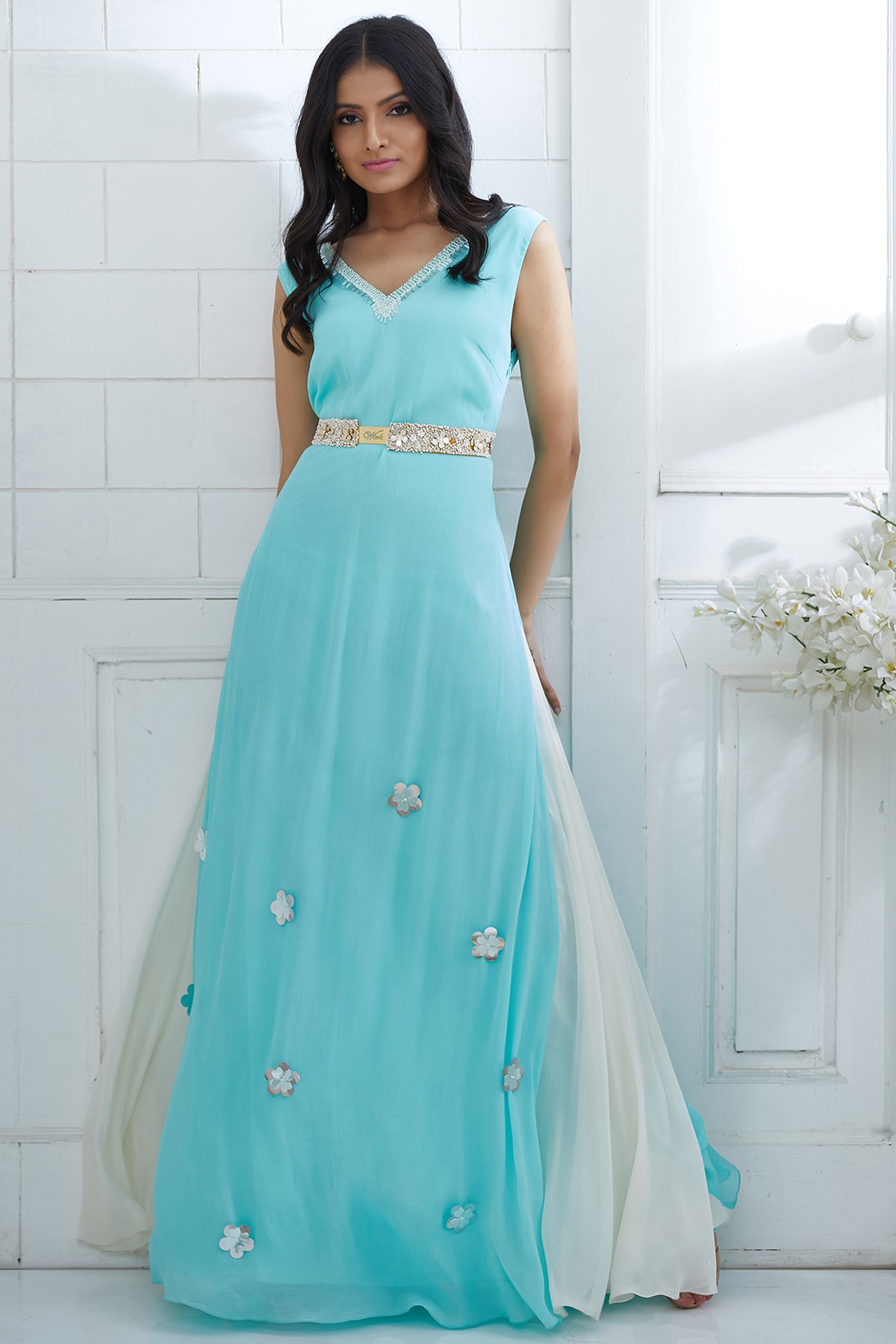 Aqua hot sale chiffon dress