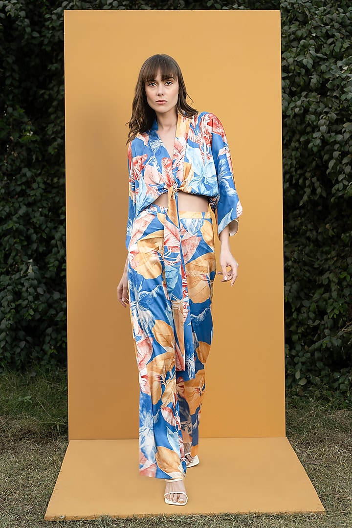 Blue Printed Co-ord Set by Mandira Wirk - Resort at Pernia's Pop Up Shop