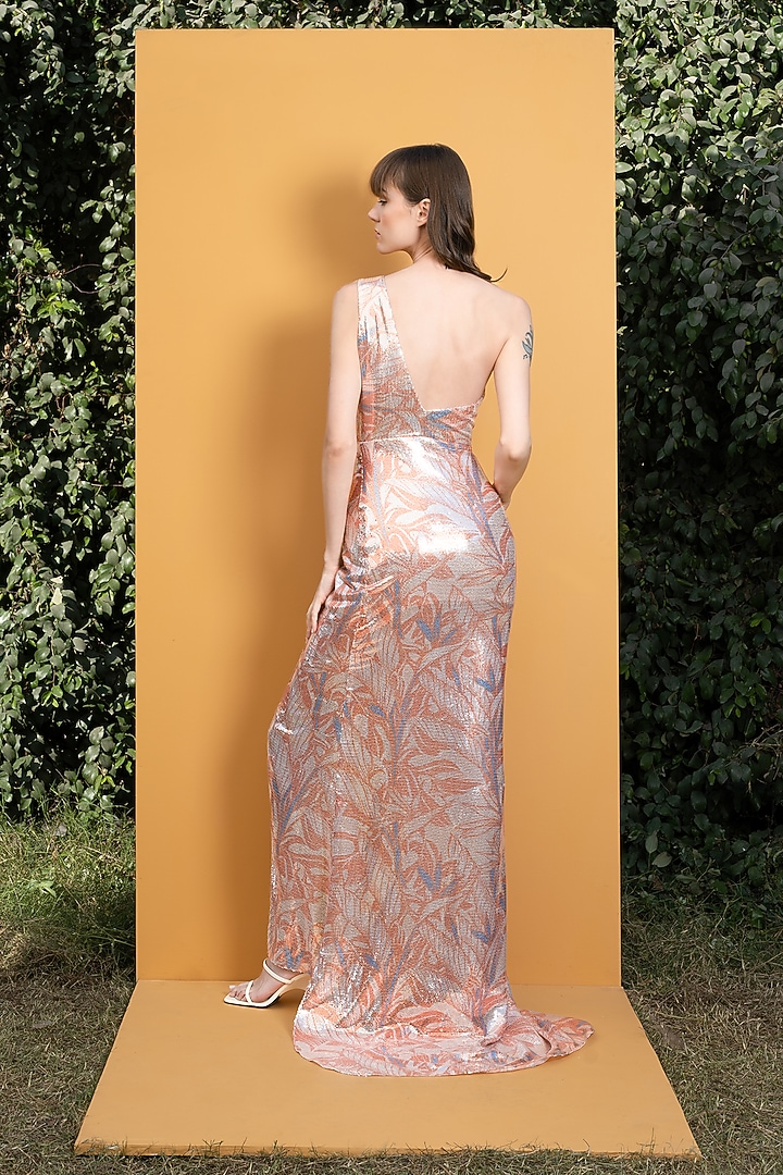 Orange Printed One-Shoulder Vacation Dress by Mandira Wirk - Resort at Pernia's Pop Up Shop