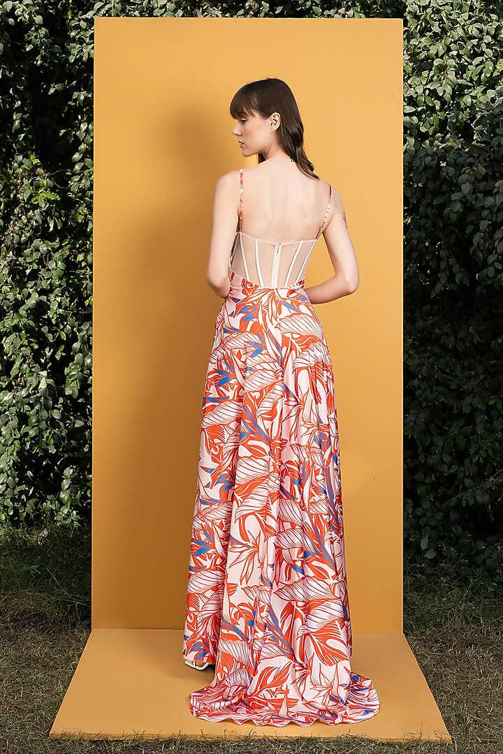Orange Printed Vacation Dress by Mandira Wirk - Resort at Pernia's Pop Up Shop