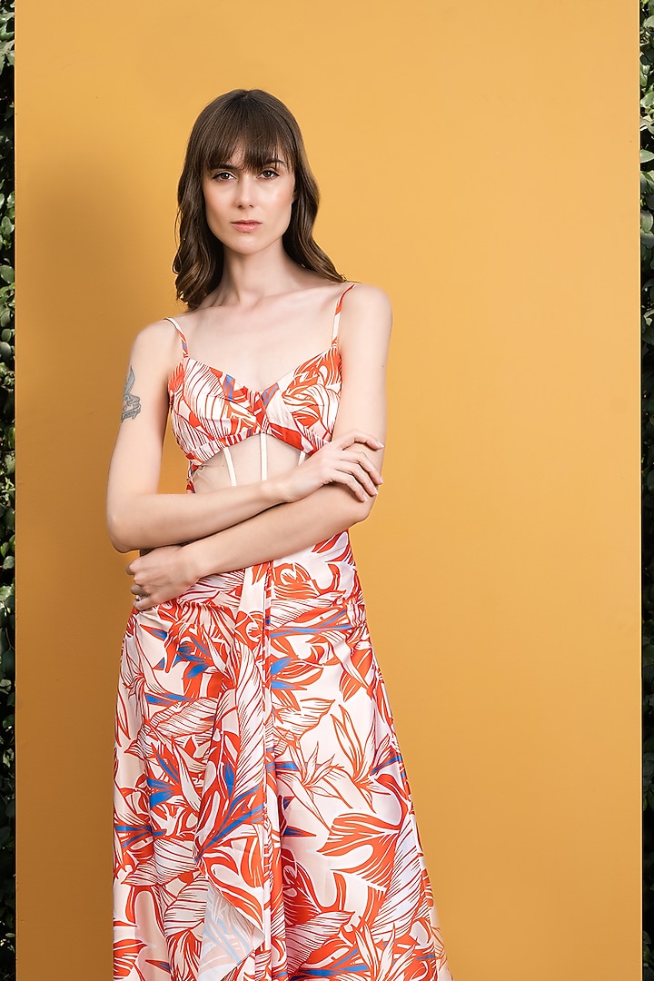 Orange Printed Vacation Dress by Mandira Wirk - Resort at Pernia's Pop Up Shop
