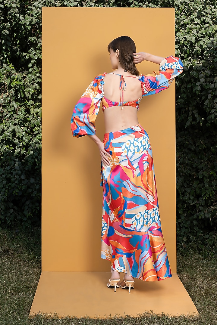 Pink Printed Skirt Set by Mandira Wirk - Resort at Pernia's Pop Up Shop