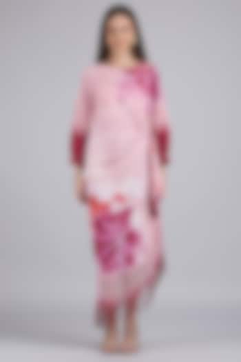Purple Poly Pocket Lycra Printed Vacation Dress by Mandira Wirk - Resort at Pernia's Pop Up Shop