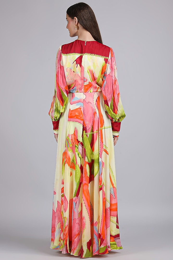 Multi-Colored Chiffon Cocktail Dress by Mandira Wirk - Resort at Pernia's Pop Up Shop