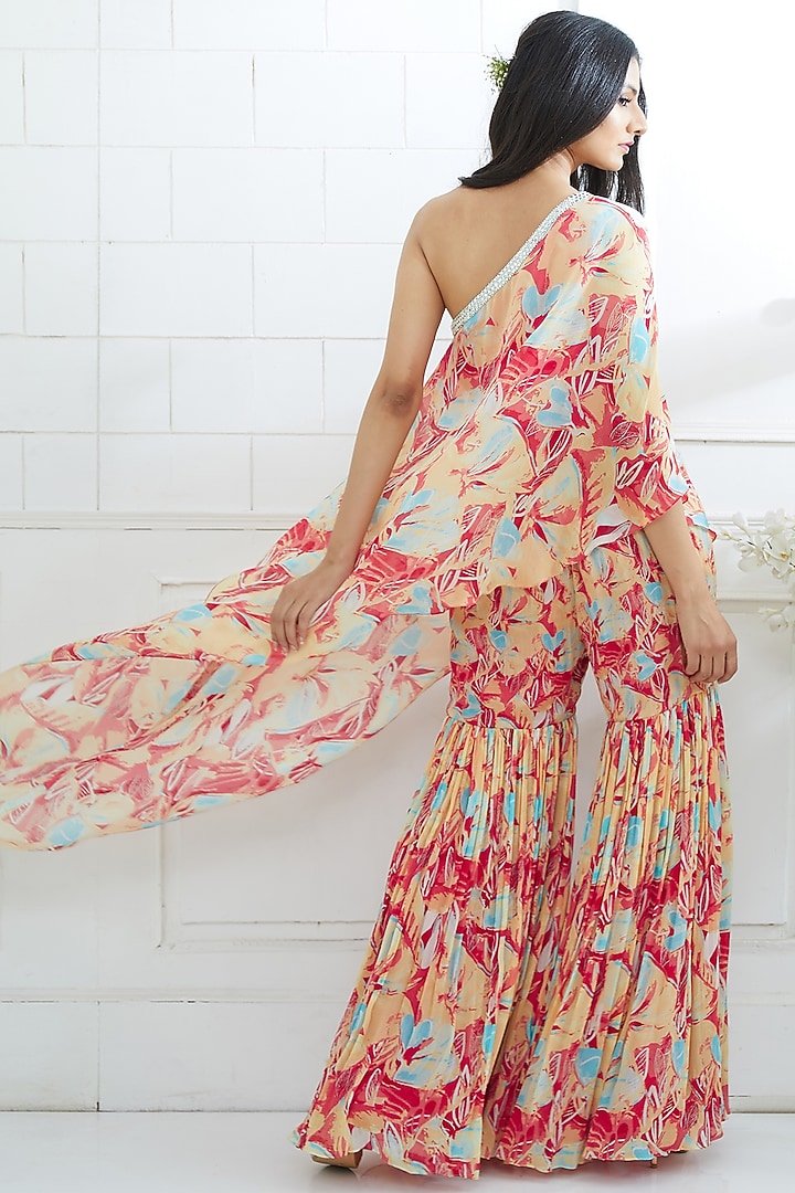 Multi Colored Printed Tunic With Wedding Sharara Pants by Mandira Wirk - Indian at Pernia's Pop Up Shop