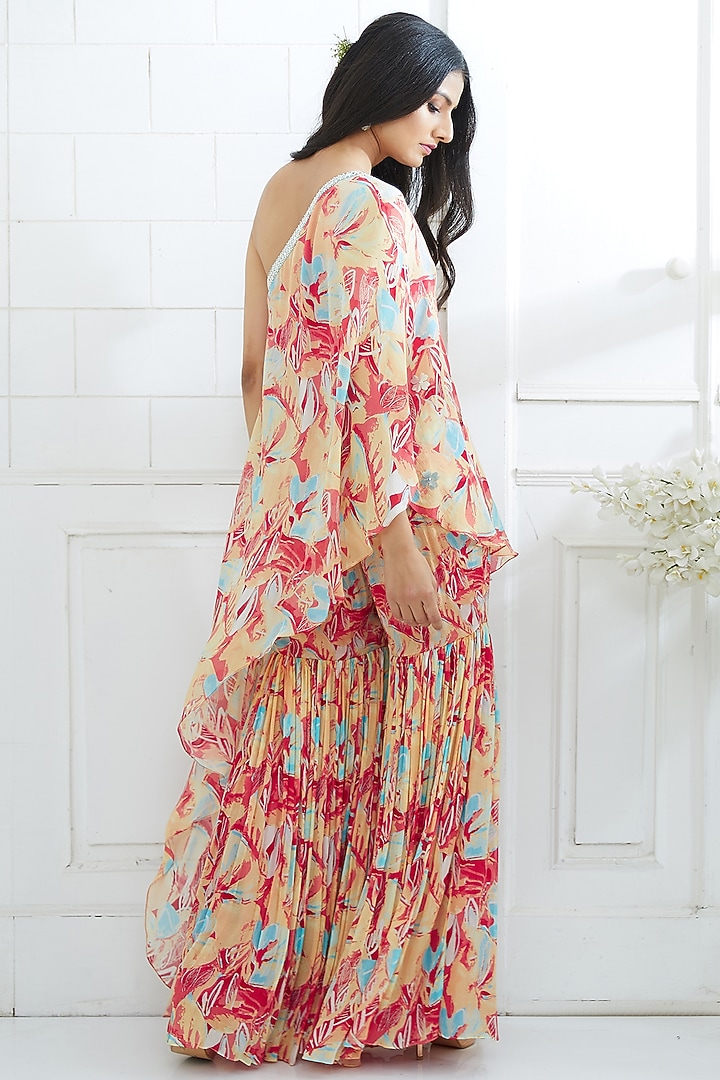 Multi Colored Printed Tunic With Wedding Sharara Pants by Mandira Wirk - Indian at Pernia's Pop Up Shop