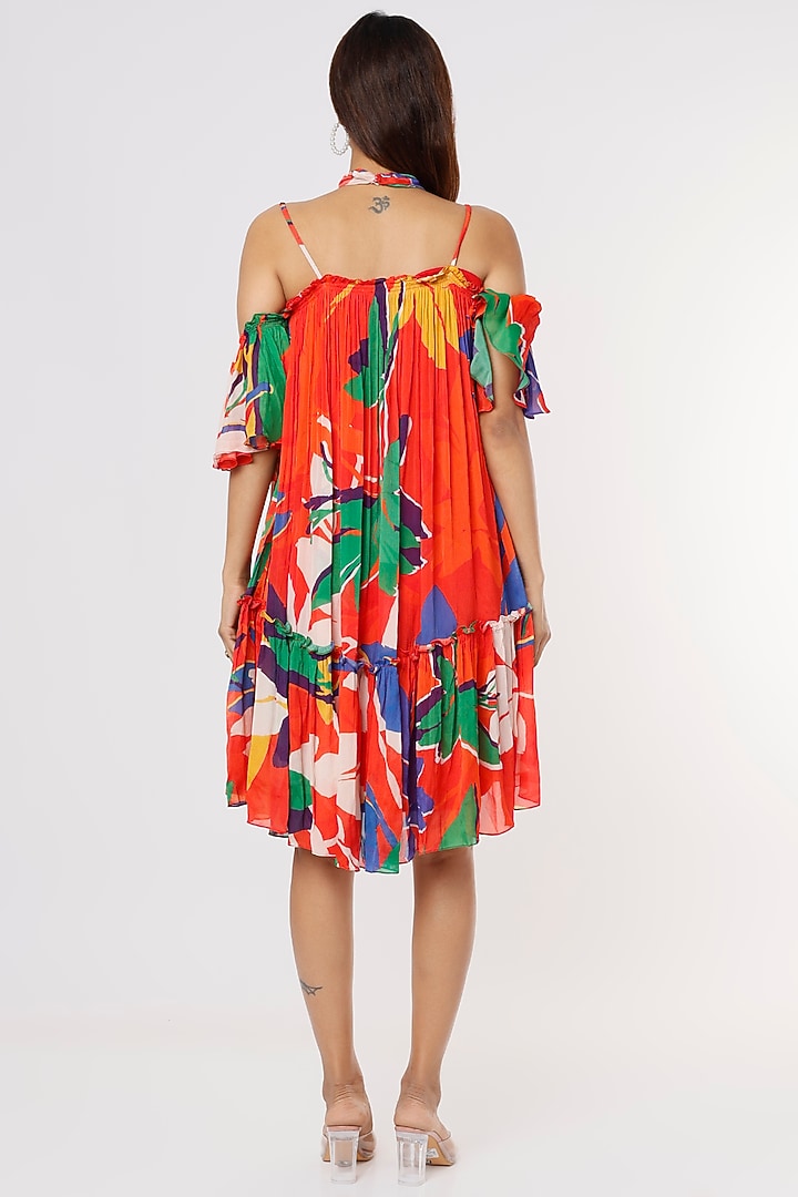 Red Printed Halter-Neck Vacation Dress by Mandira Wirk - Resort at Pernia's Pop Up Shop