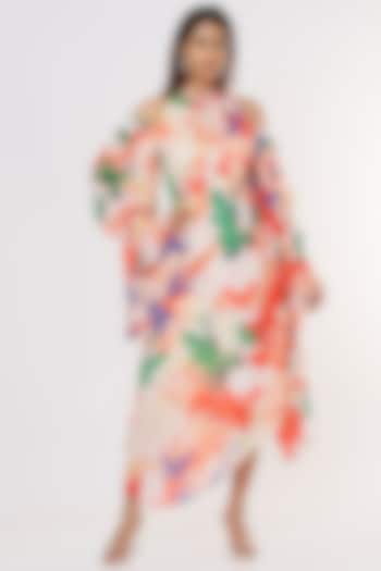 Multi-Colored Asymmetrical Dress by Mandira Wirk