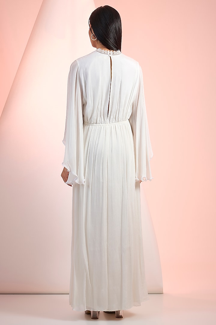 Pernia's Pop-Up Shop Women - Mandira Wirk - Resort Off-White Chiffon Maxi Flowy Dress