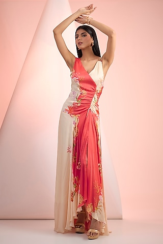 geisha designs asymmetrical maxi dress Ayeshya Slinky Asymmetric Maxi Dress