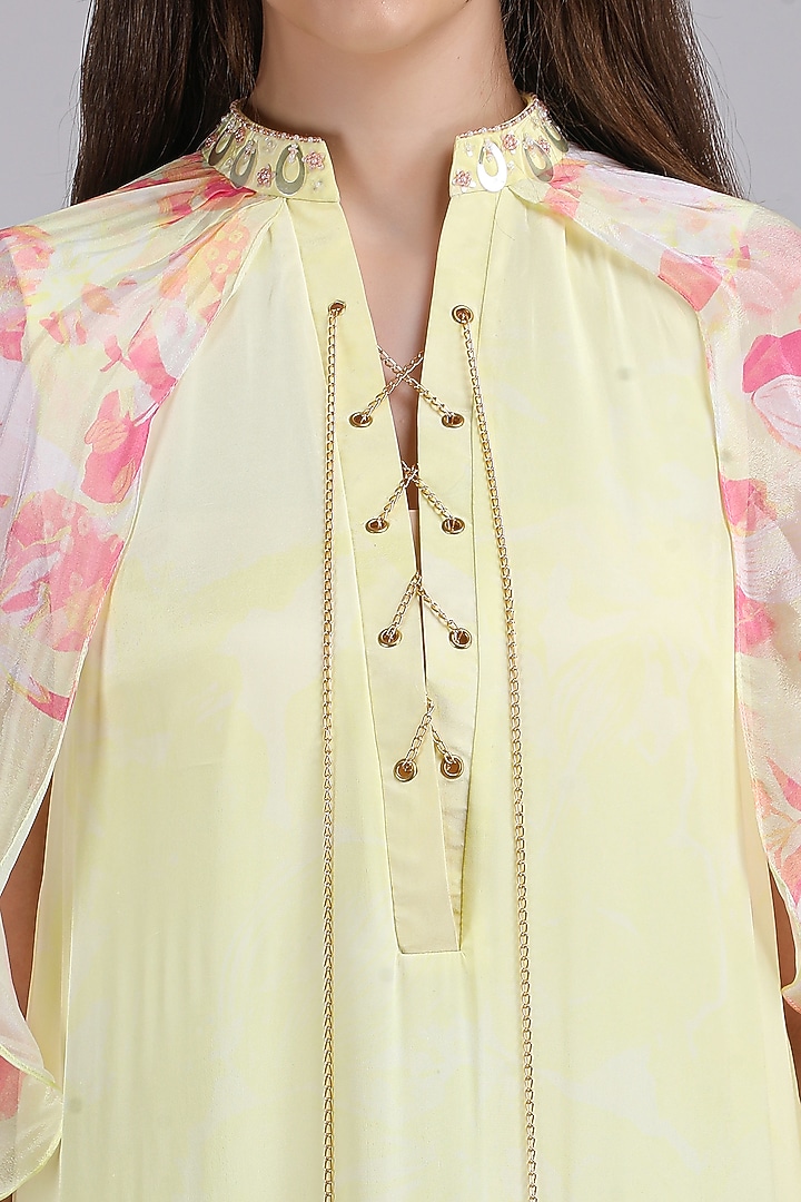 Butter Yellow Viscose Crepe Maxi Vacation Dress by Mandira Wirk - Resort at Pernia's Pop Up Shop
