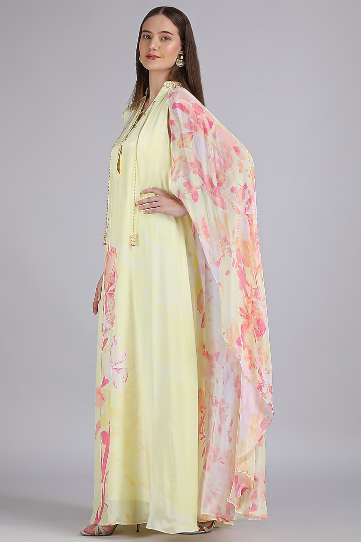 Butter Yellow Viscose Crepe Maxi Vacation Dress by Mandira Wirk - Resort at Pernia's Pop Up Shop